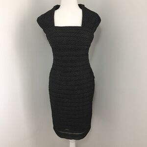 Adriana Papell Black Polka Dot Dress